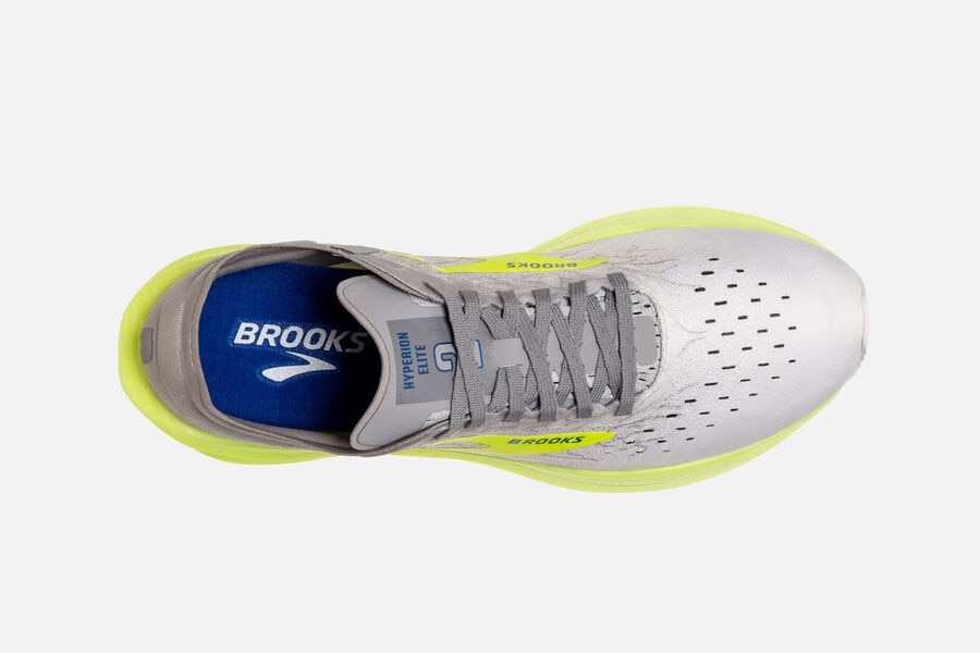 Brooks Israel Hyperion Elite 2 Spikes Shoes Womens - White/Grey/Green - CUY-547803